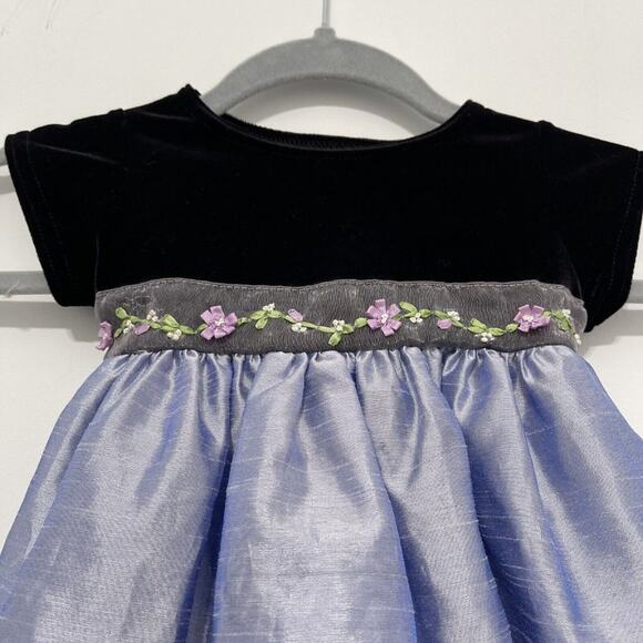 PERFECTLY Dressed Baby Girls Dress Blue Black Size 12 Months - Picture 2 of 7